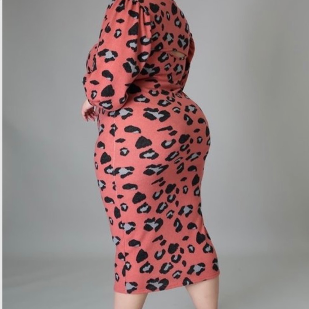 ✨♥️ 2-Piece Leopard Stretch Dress - Picture 6 of 8